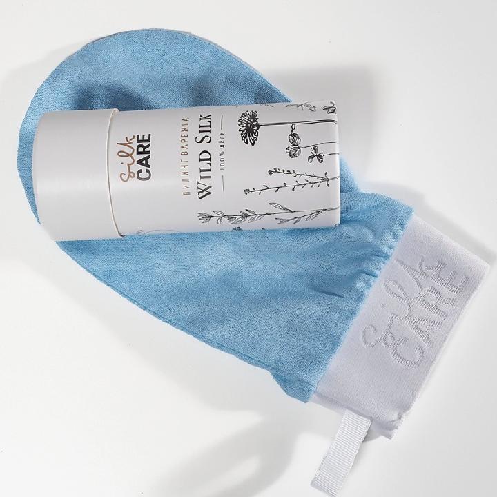 Варежка для пилинга шелковая Silk Care Wild Silk
