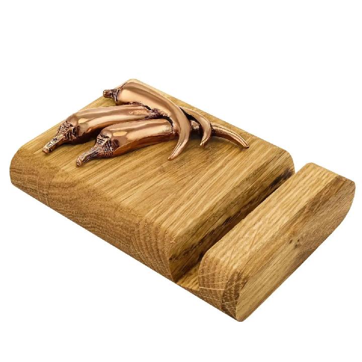 Подставка для телефона Кольчугинский Мельхиор Перцы медь с чернением