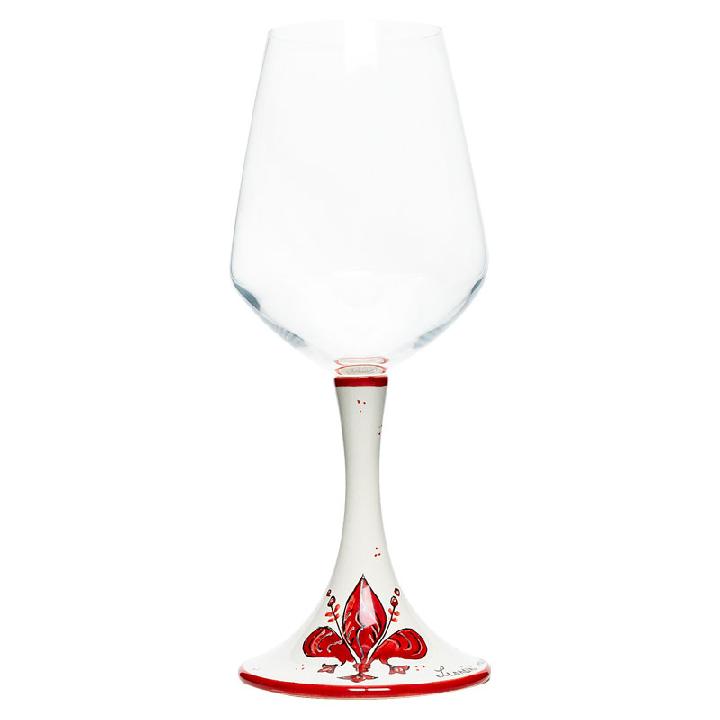 Бокал для вина на керамической ножке Leoncini Флорентийские лилии