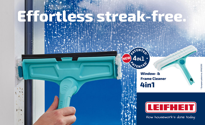 Leifheit обновил стеклоочиститель Window & Frame Cleaner 4в1: ещё чище, удобнее и долговечнее