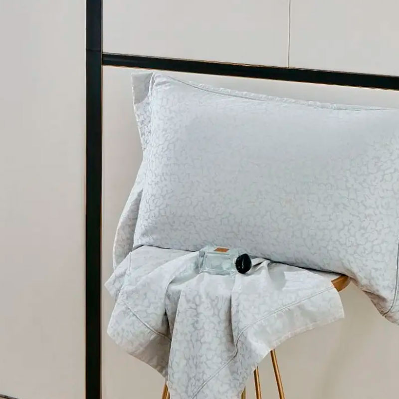 Комплект постельного белья евро Anabella Asabella, пятнышки леопарда на светло-сером