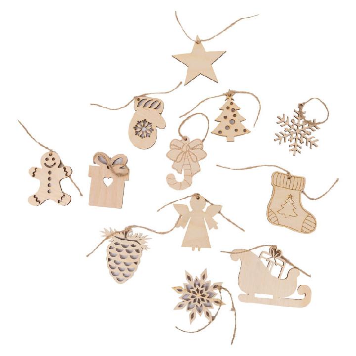 Набор елочных игрушек EleGifts 12 месяцев, 12шт