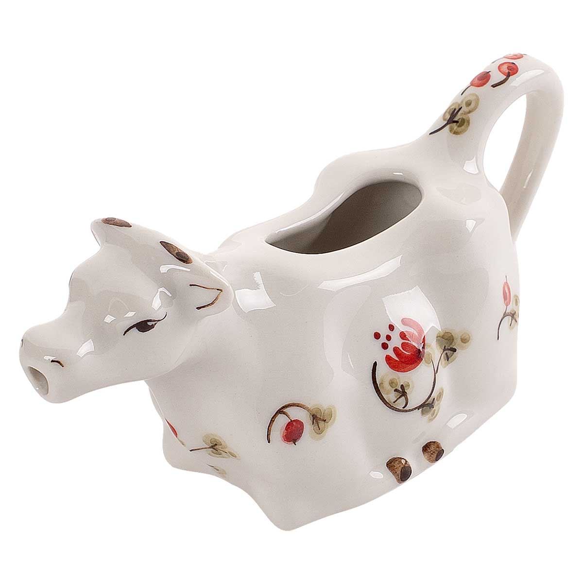 Сливочник Дымов Керамика Шиповник Корова