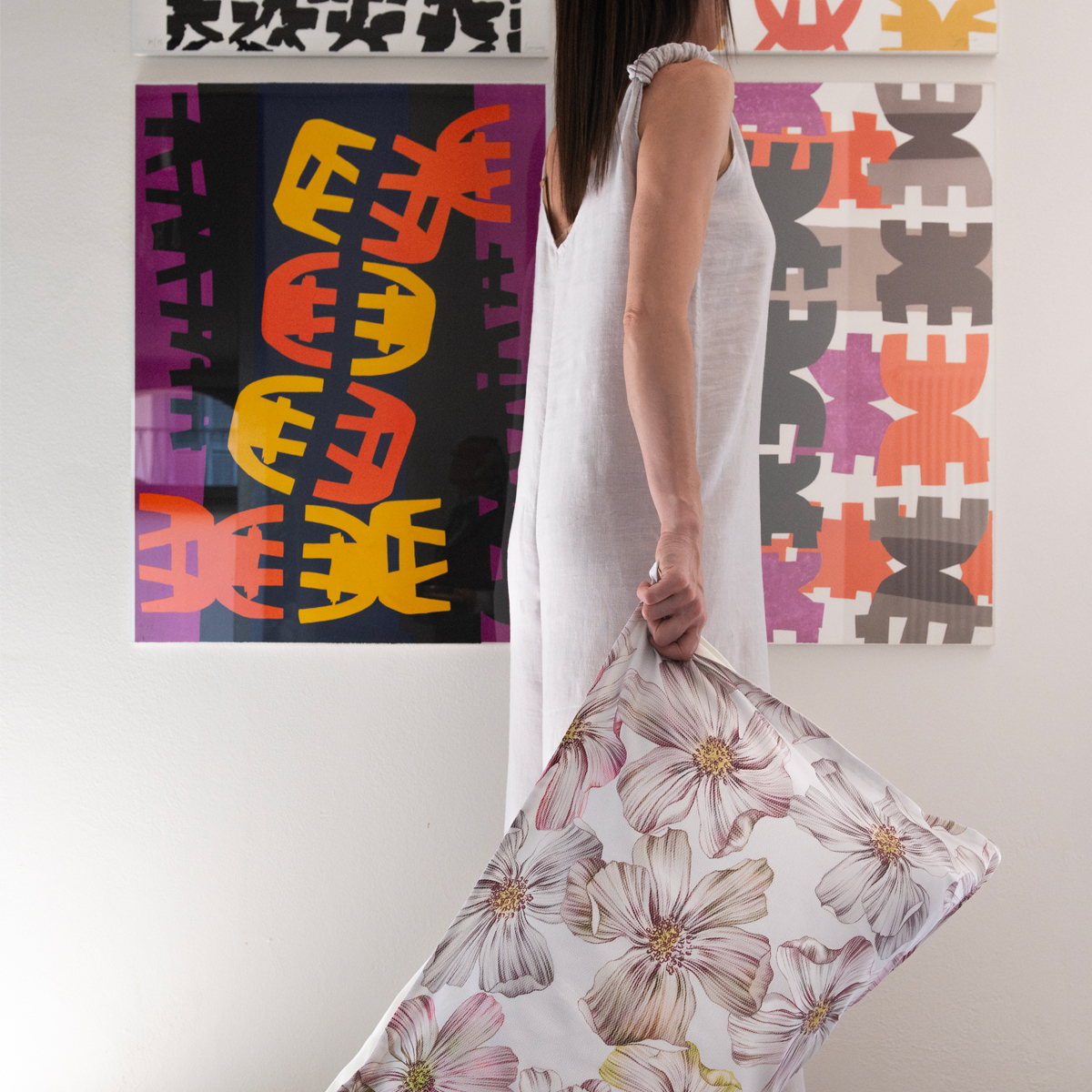 Комплект постельного белья евро Emanuela Galizzi Miranda 2682, бежевый, белый 