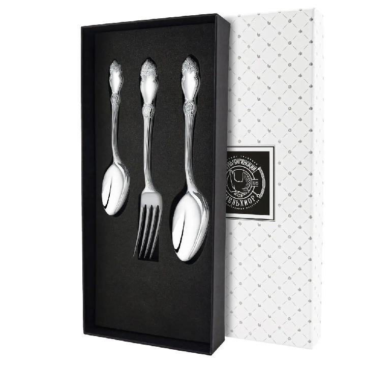 Набор десертный Кольчугинский Мельхиор Серебряная роза