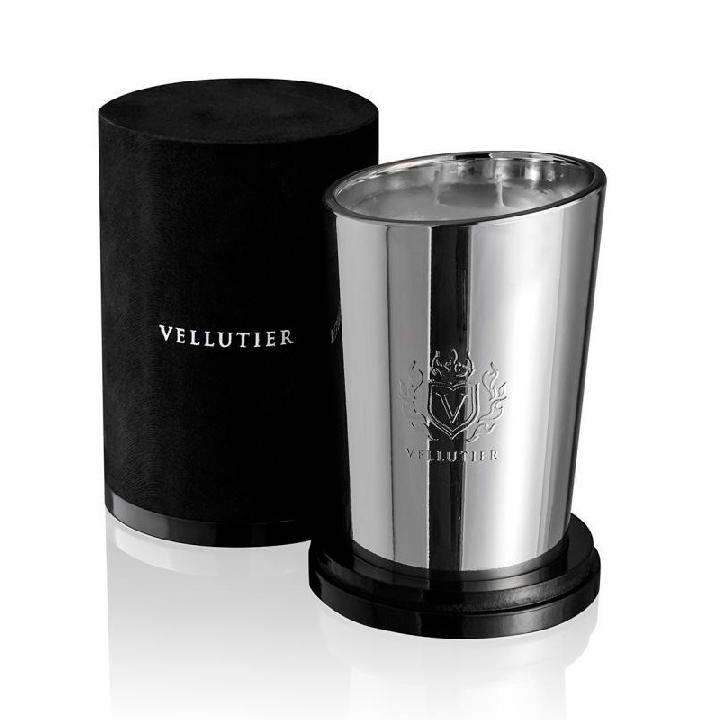 Свеча большая Vellutier Prestige Сияние платины