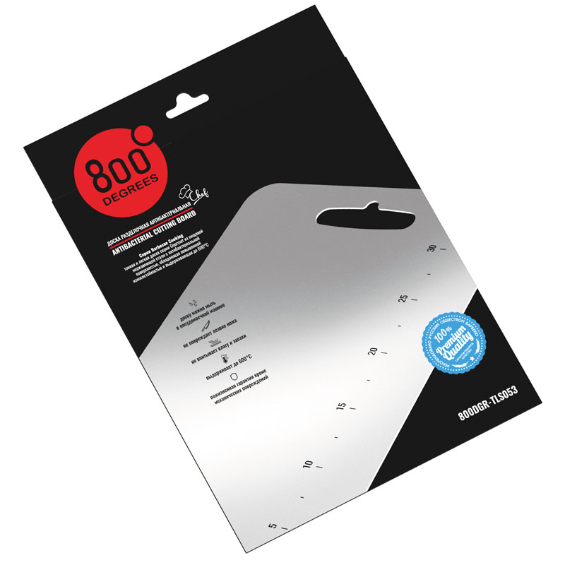 Доска разделочная антибактериальная 800 Degrees Stainless Steel Cutting Board