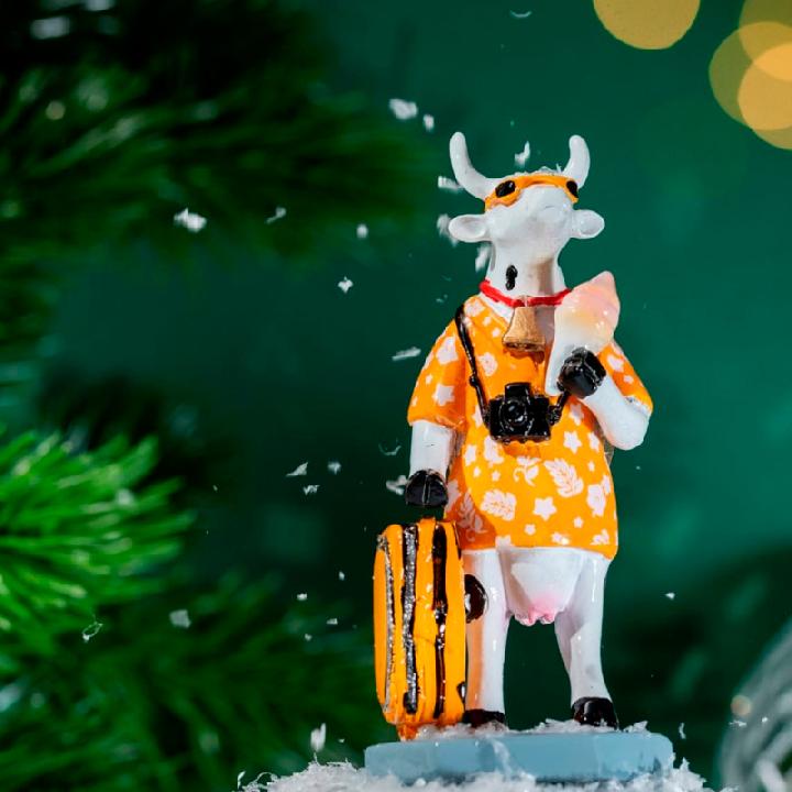 Коллекционная корова CowParade Russia Vacation малая