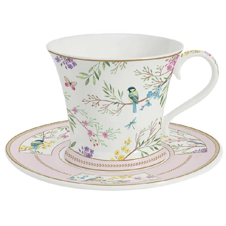 Чайная пара Easy Life Birds Melody 350мл в подарочной упаковке