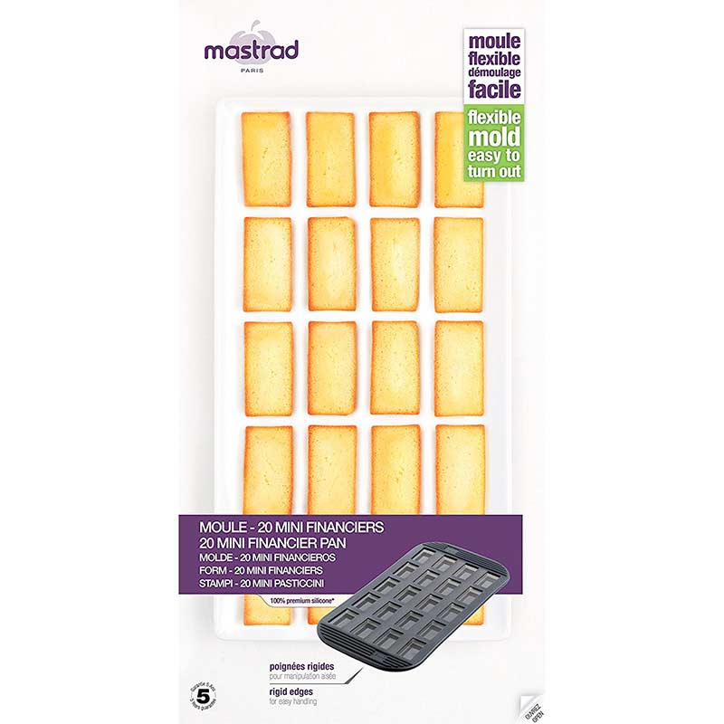 Форма Mastrad на 20 прямоугольных кексов в подарочной упаковке