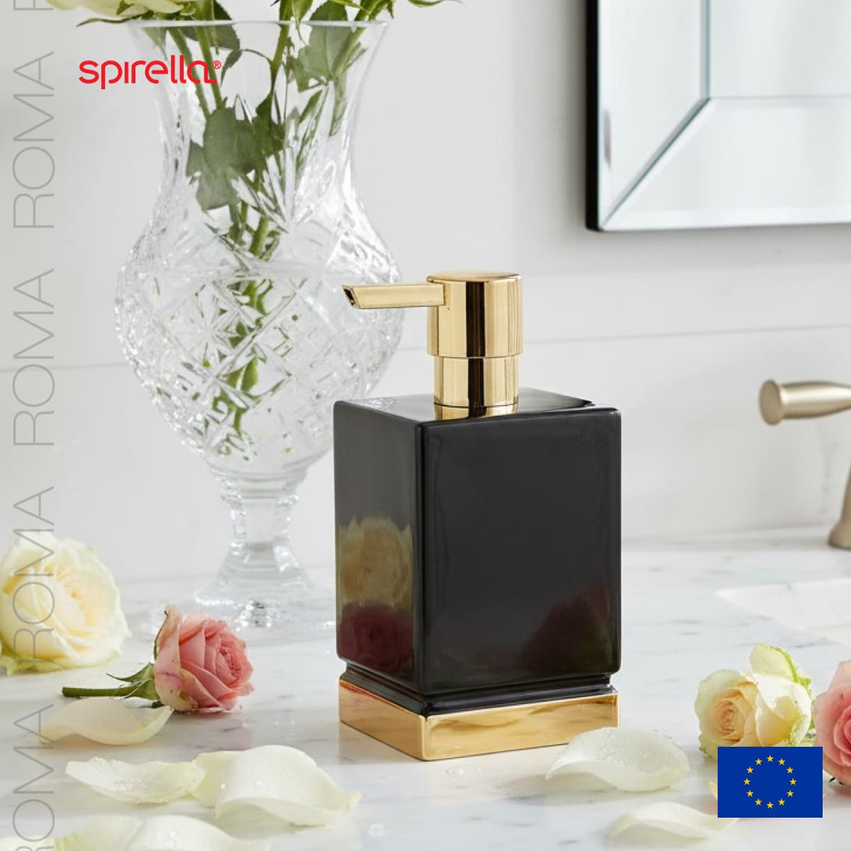 Дозатор для жидкого мыла Spirella Roma, черный
