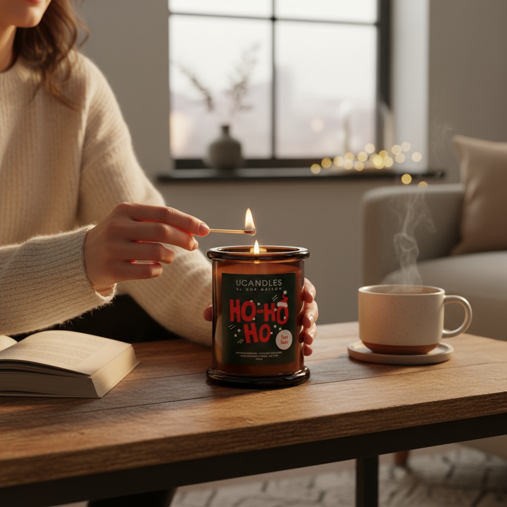 Свеча ароматическая Ucandles by Gor Maison Christmas Ho Ho Ho 