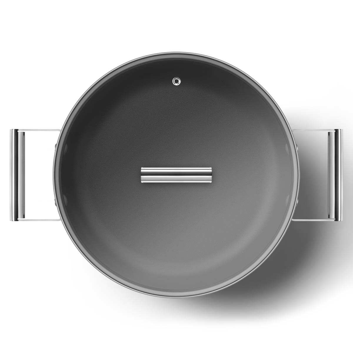 Сковорода глубокая с крышкой Smeg 50’s Style 28см, red