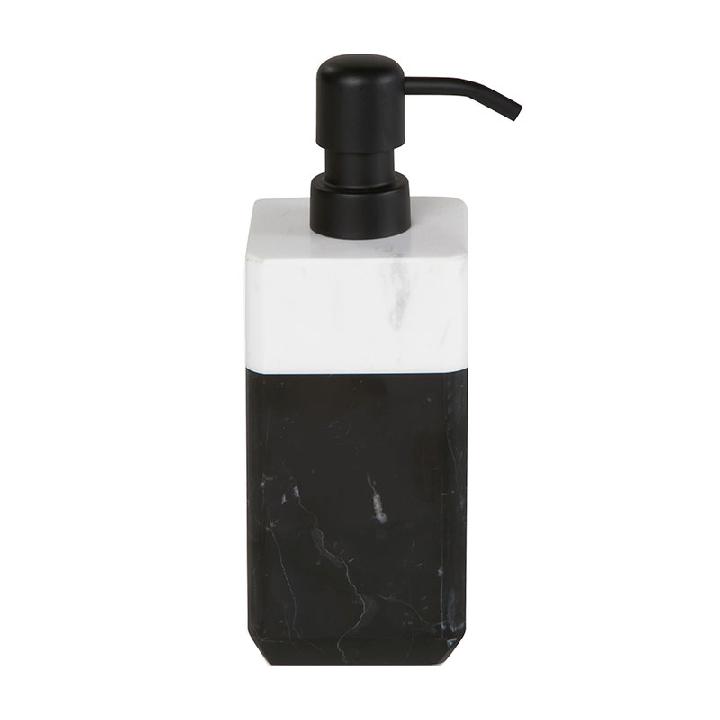 Дозатор для жидкого мыла Move Stone, черный с белым