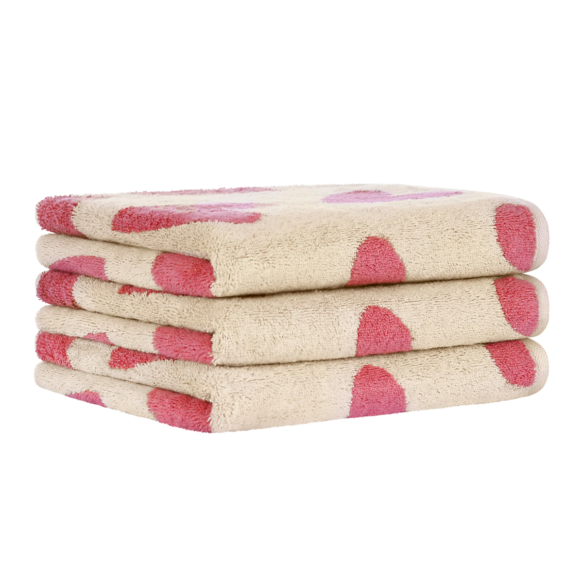 Полотенце Cawo Heart Beats 30x50см, цвет красно-фиолетовый