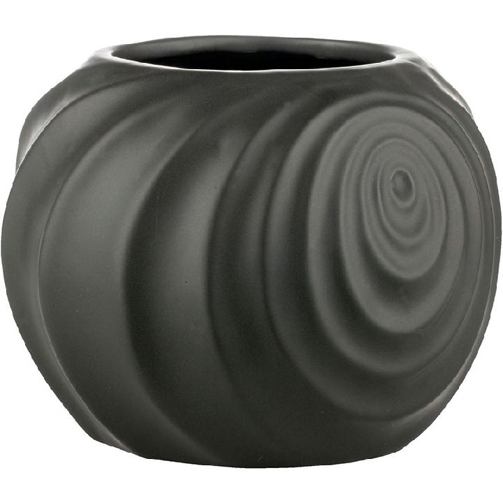 Кашпо Lene Bjerre Swirl 17,5x20,5см, цвет черный