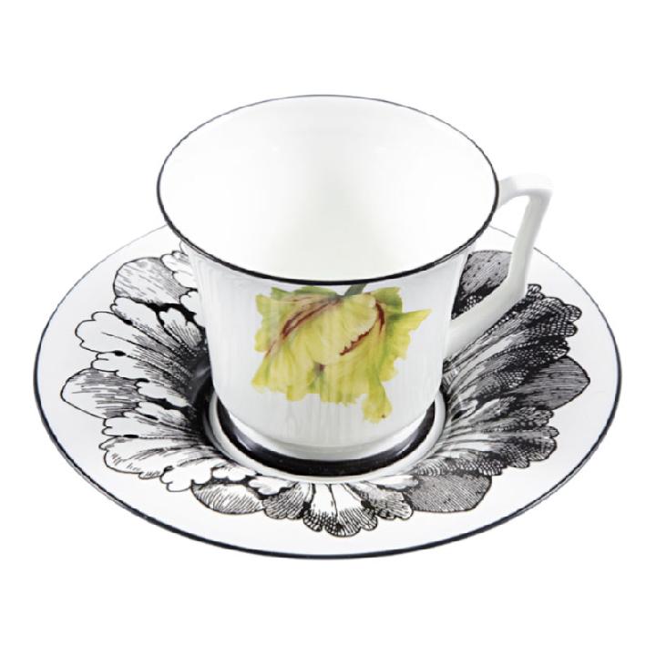 Чайная пара Императорский фарфоровый завод Сысоев Волшебный сад II