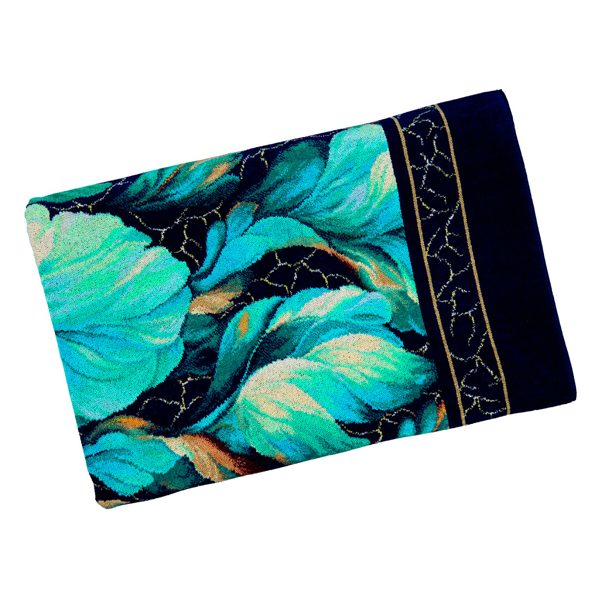 Плед Feiler Brise 150x230см, темно-синий