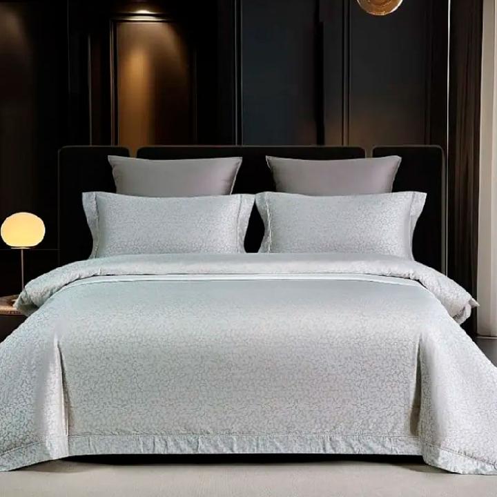 Комплект постельного белья евро Anabella Asabella, пятнышки леопарда на светло-сером