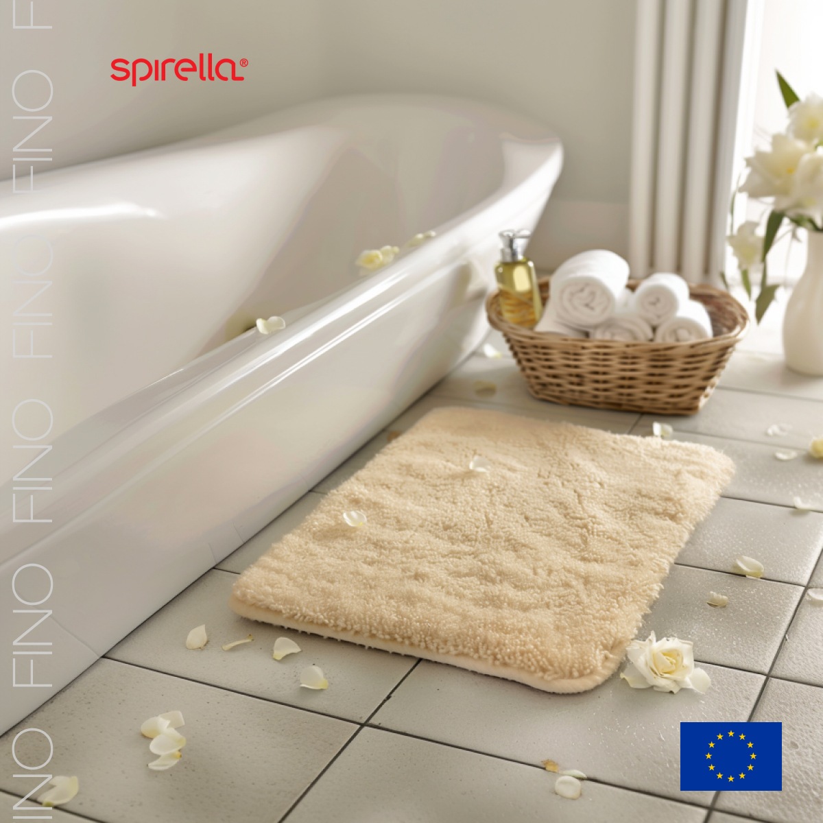 Коврик для ванной Spirella Fino 50x80см, бежевый