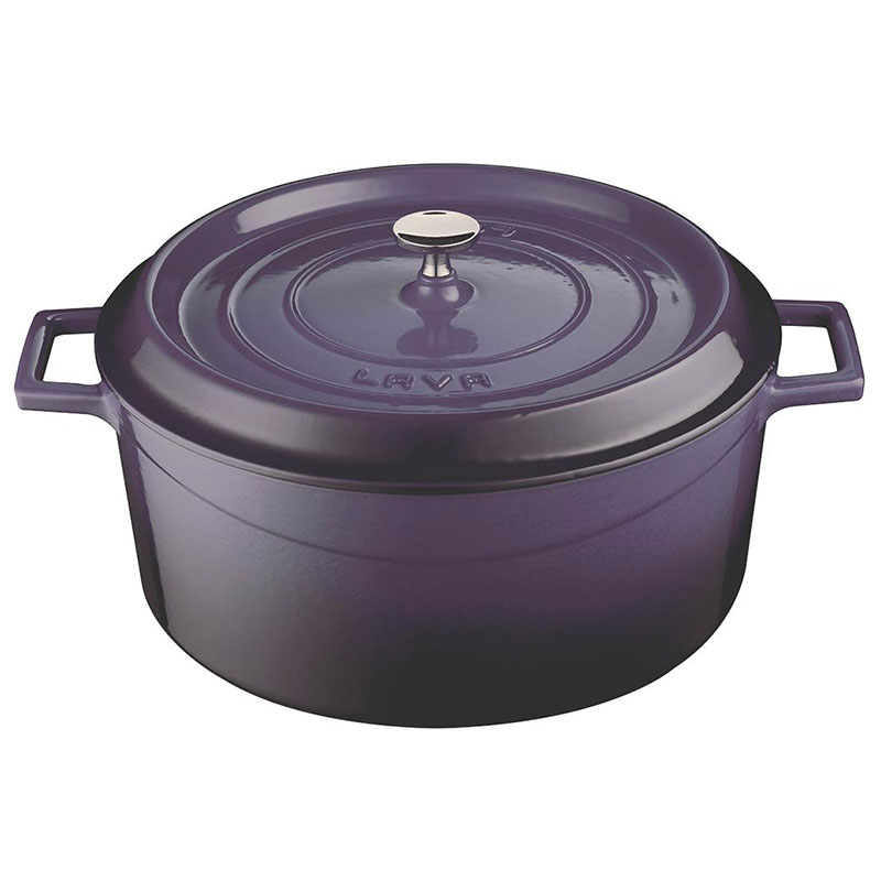 Кастрюля чугунная Lava 4,49л, цвет фиолетовый