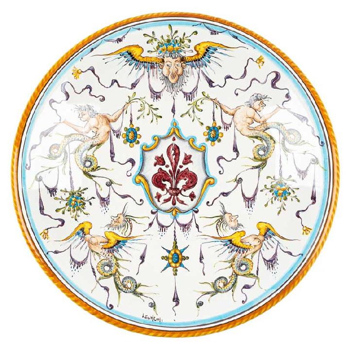 Тарелка 23см Leoncini Флорентийские лилии