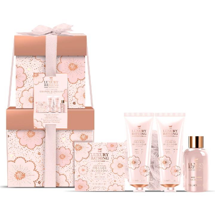 Подарочный набор The Luxury Bathing Company Полная коллекция Крем-брюле и цветок апельсина
