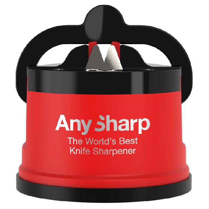 Точилка для ножей AnySharp пластиковый корпус, цвет красный