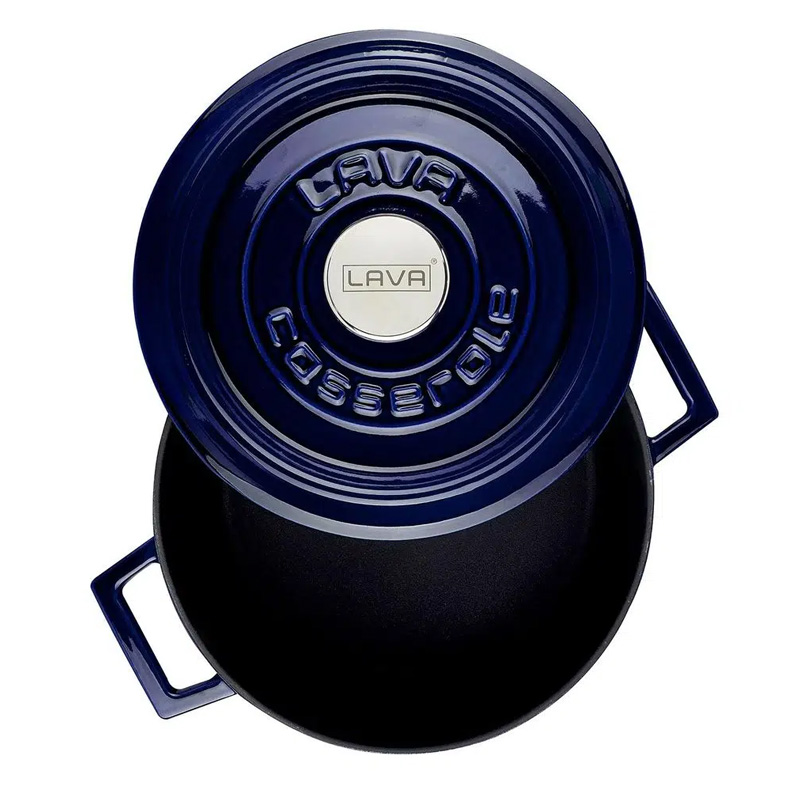 Кастрюля чугунная Lava 4,49л, цвет черный