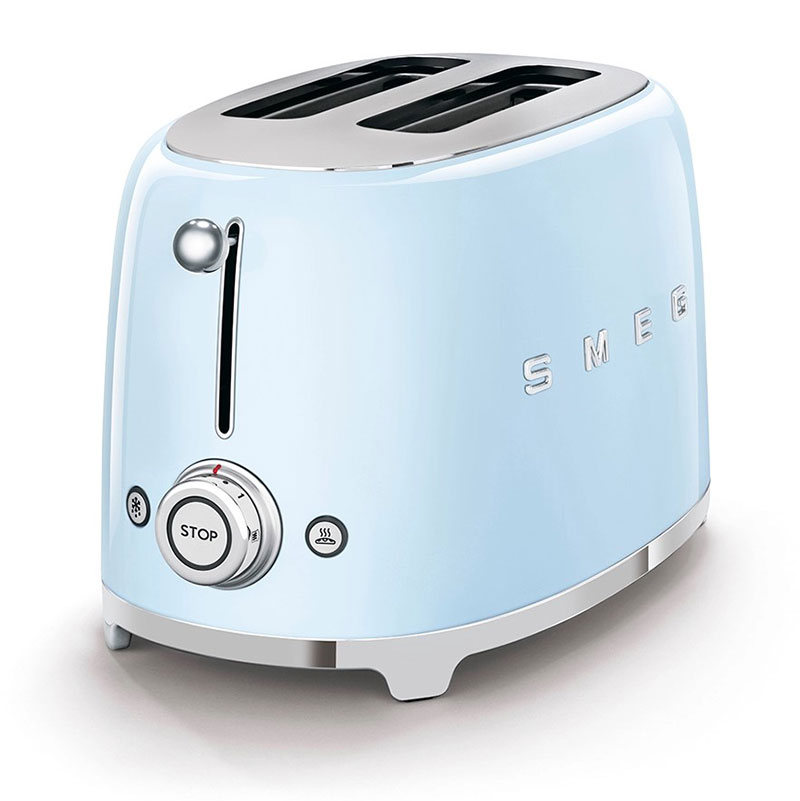 Тостер на 2 ломтика Smeg 50’s Style, пастельный голубой