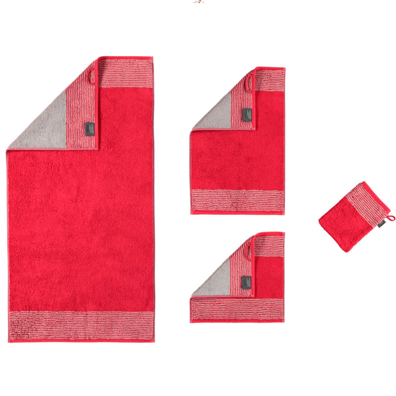 Полотенце махровое Cawo Two-Tone 50x100см, цвет бордовый