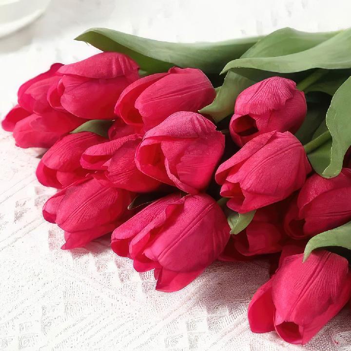 Цветы искусственные FloDecor Тюльпан 35см, красный