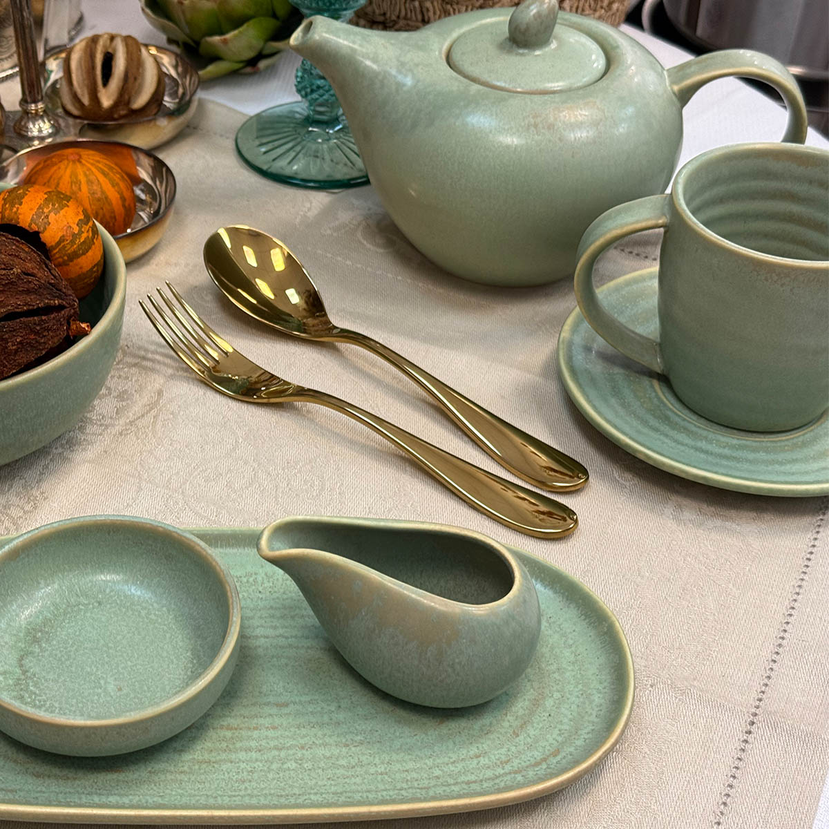 Блюдо овальное Home Chef Amber Green 35,5x21см