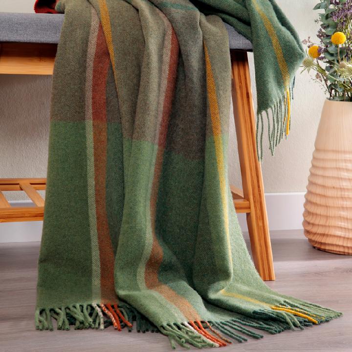Плед 1,5-спальный Biederlack Modern Classics Sheffield Green