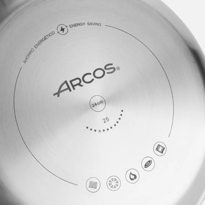 Сковорода индукционная без крышки Arcos Samoa Inox 24см