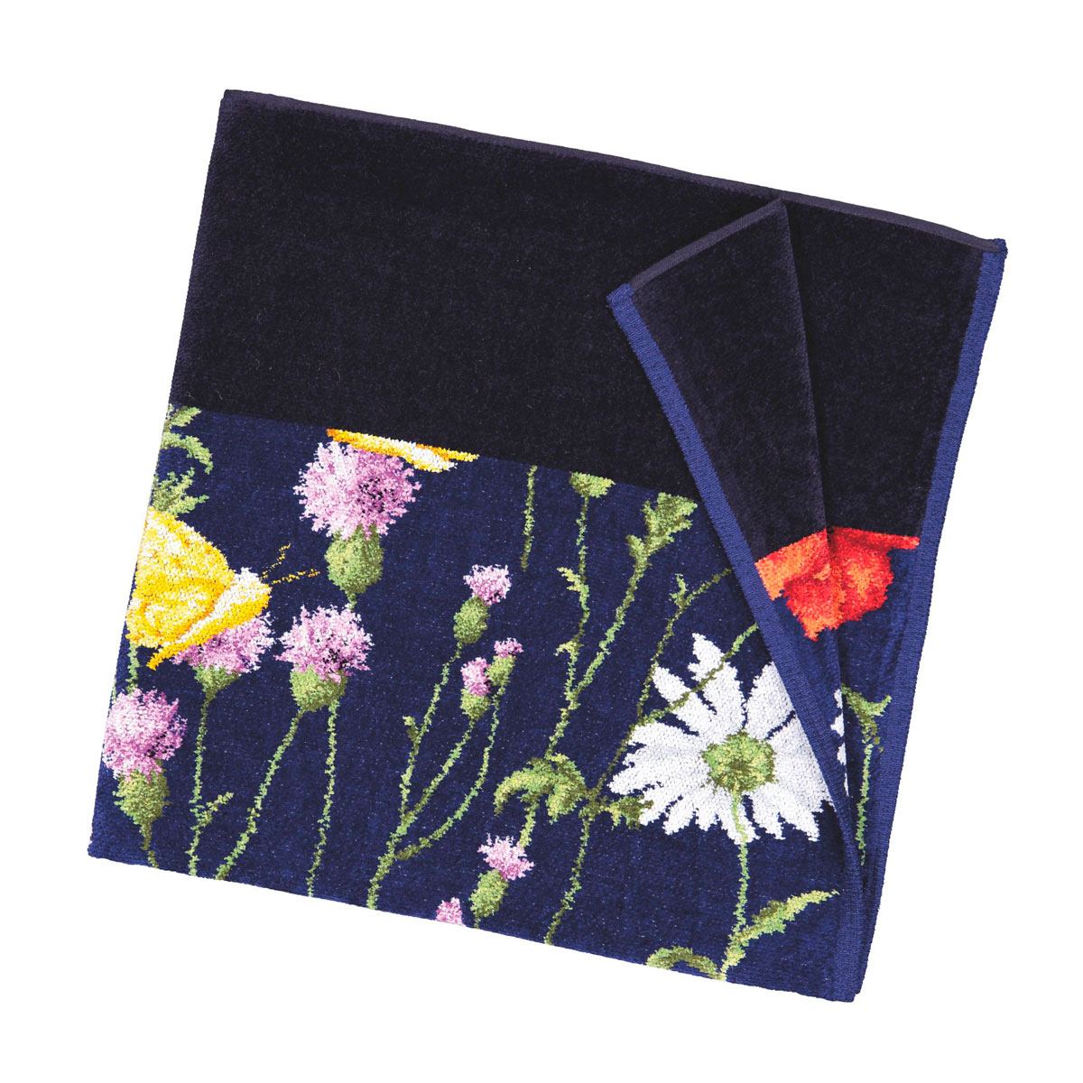 Полотенце Feiler Daisy Field Blue 37x50см, цвет иссиня-черный