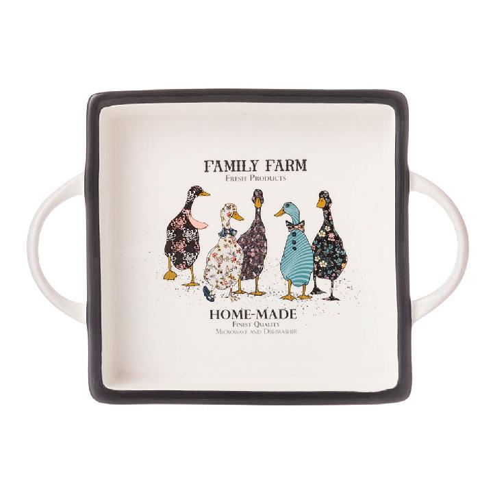 Блюдо с ручками Lefard Family Farm квадратное