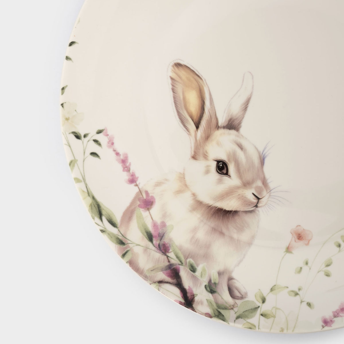 Тарелка обеденная Anna Lafarg Пасха Золотая Кролик в цветах