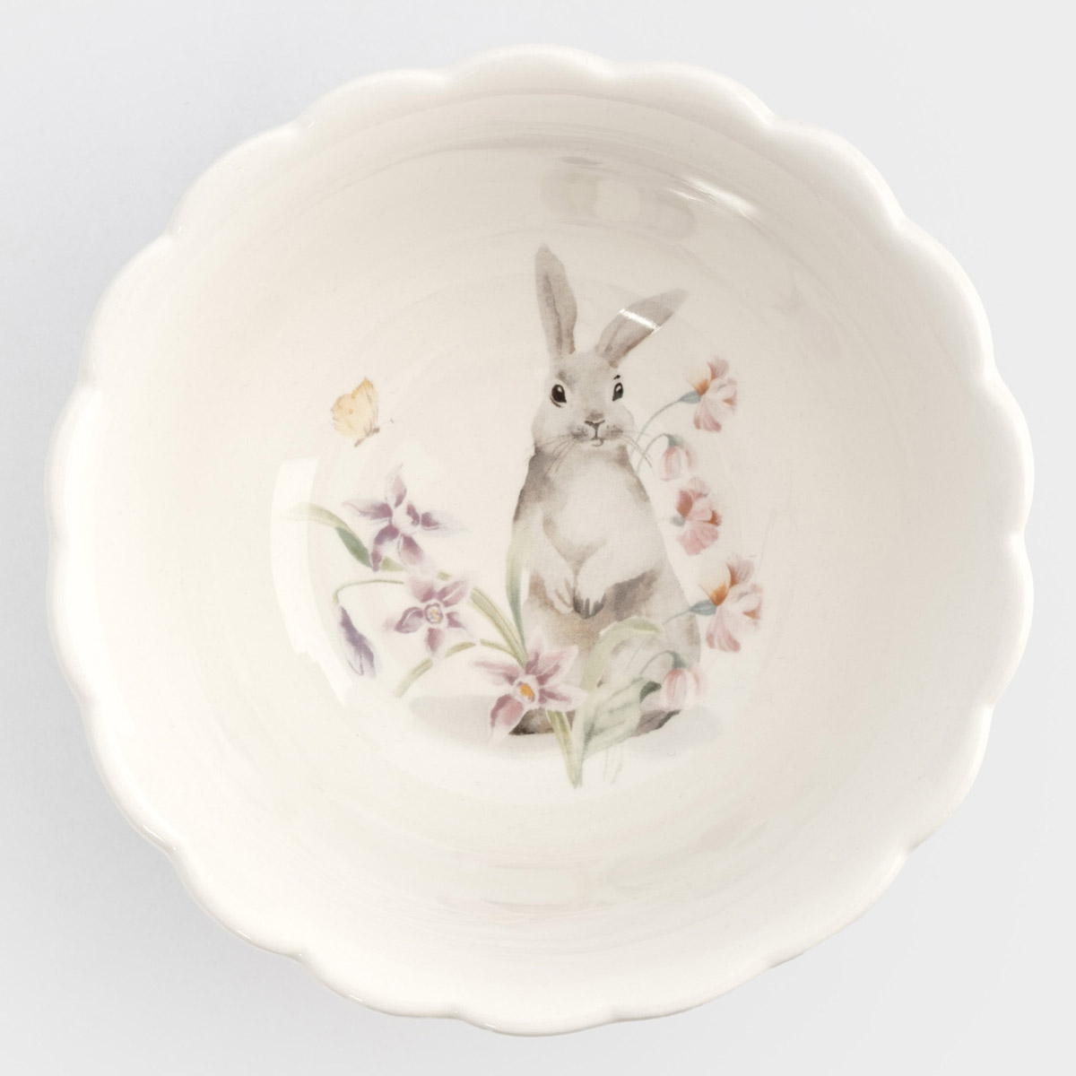 Салатник Anna Lafarg Пасха Натуральная Кролик с цветами