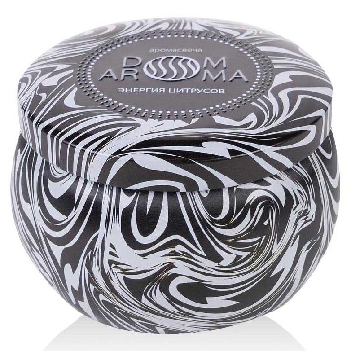 Свеча ароматическая Dom Aroma Пламя. Энергия цитрусов 125гр