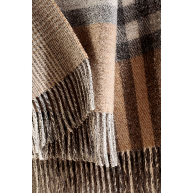 Плед 150x200см Biederlack Naturals & Plaids Двойная клетка