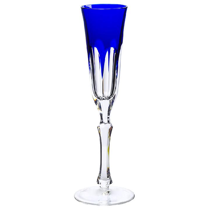 Фужер для шампанского Ajka Crystal 130мл, синий