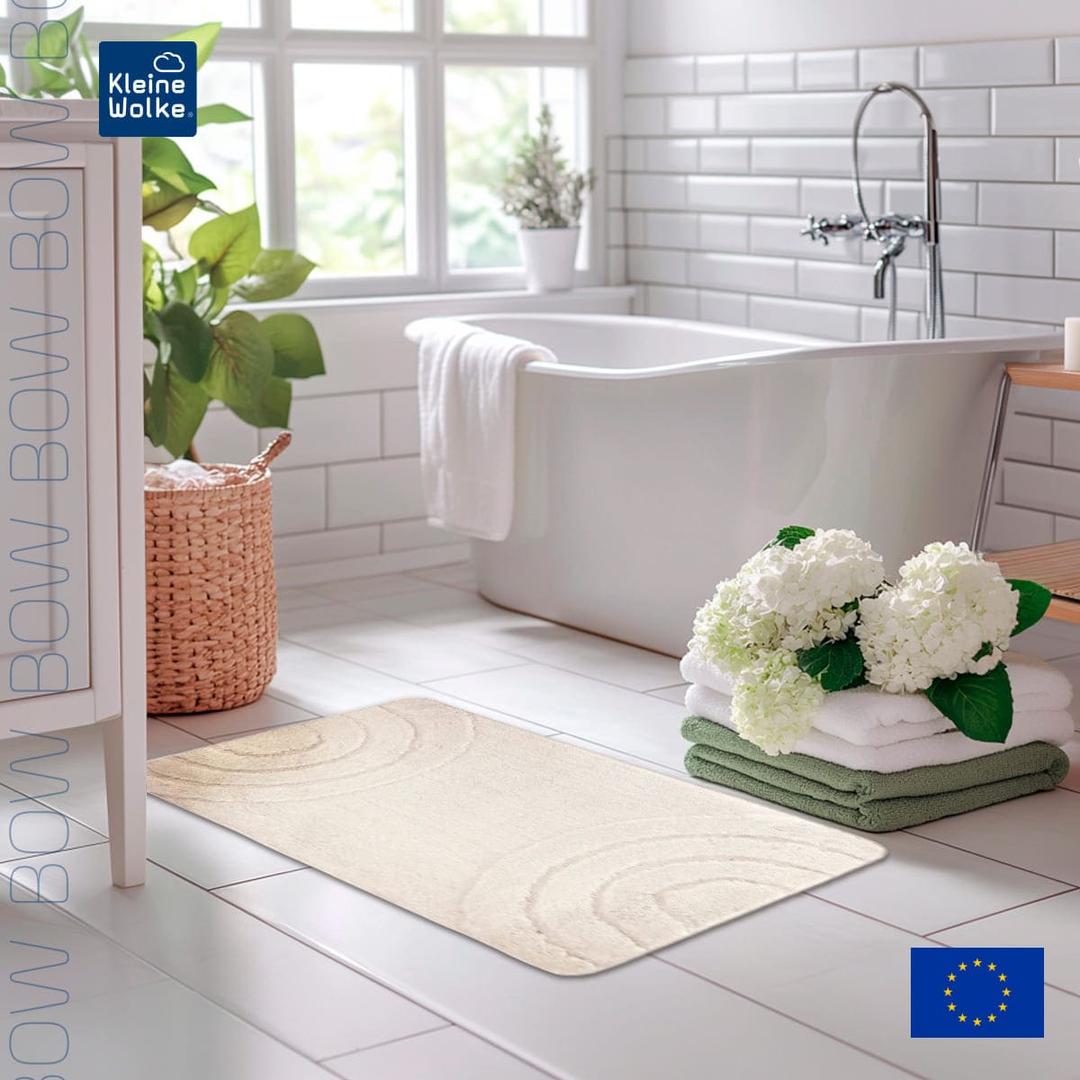 Коврик для ванной комнаты Kleine Wolke Bow Sandbeige 80x140см