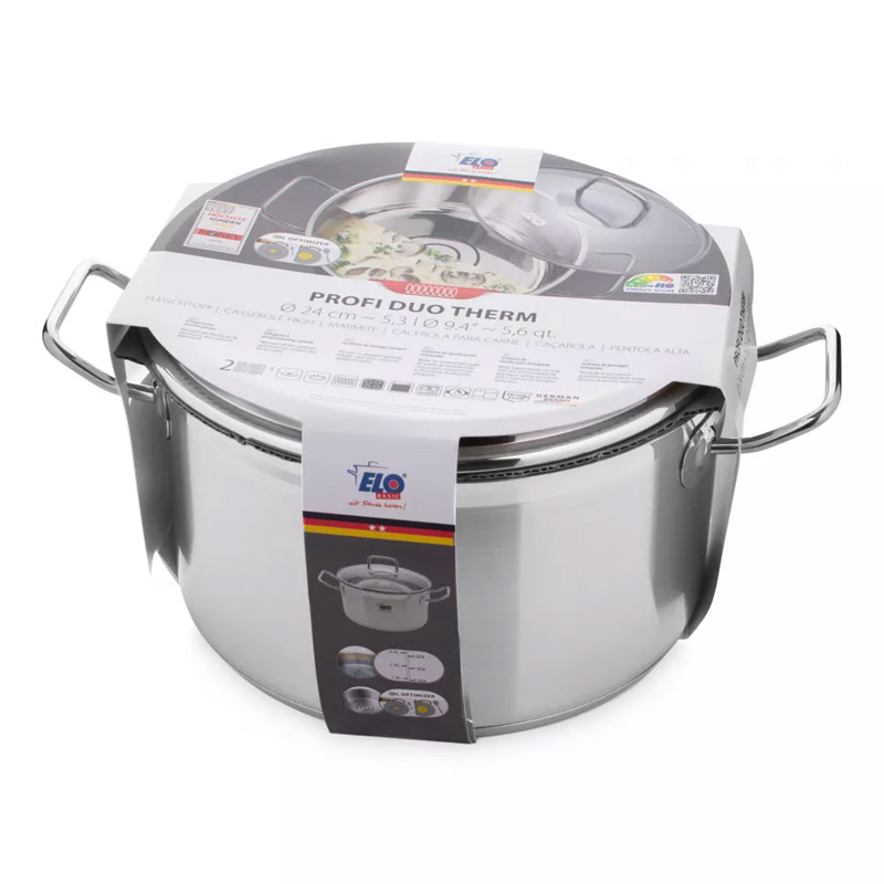 Кастрюля с крышкой ELO Profi Duo Therm 5,3л