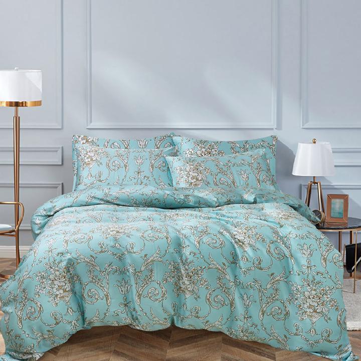 Комплект постельного белья 1,5-спальный Pappel Vesta 4 предмета, голубой