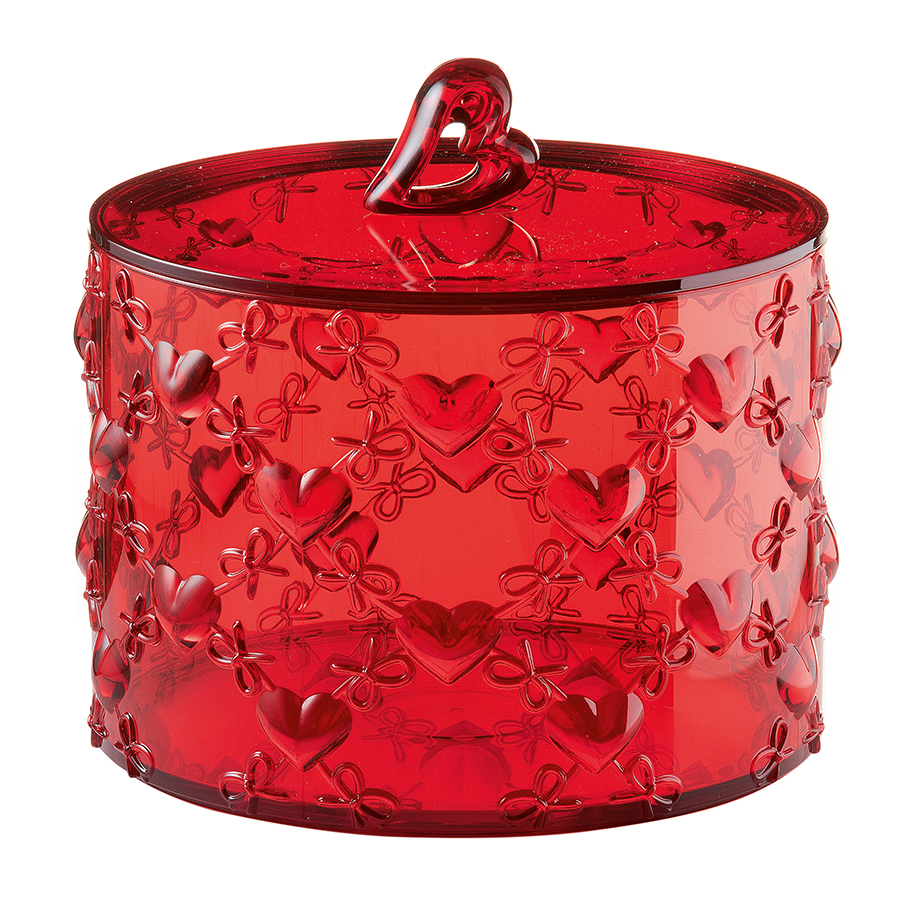 

Контейнер с крышкой Guzzini LOVE, 18x14 см., цвет красный