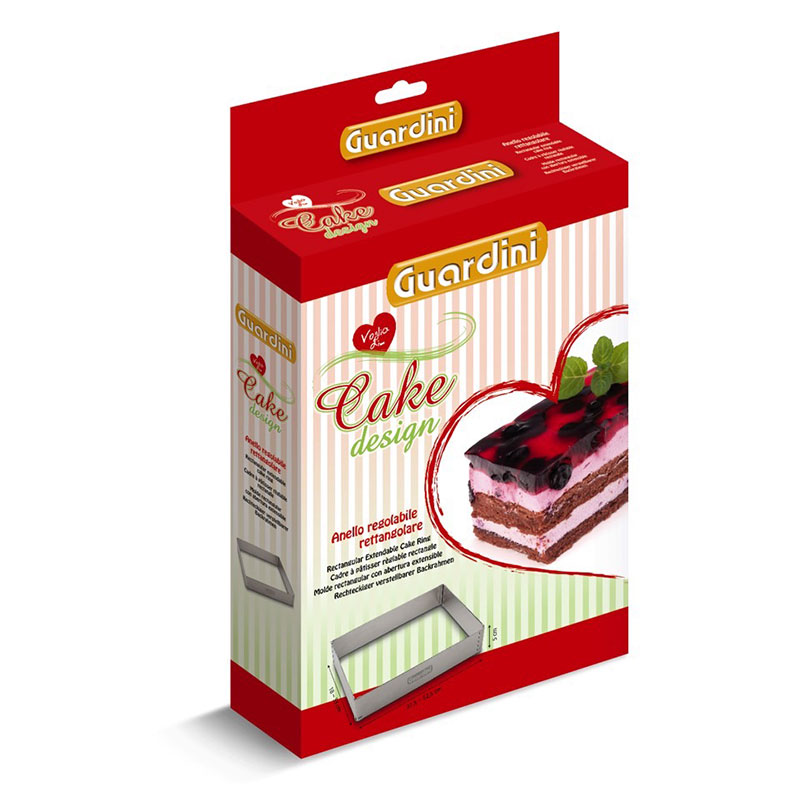 Кольцо для выпечки регулируемое Guardini Cake Design Gadgets прямоугольное