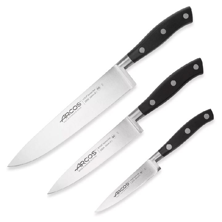 Набор кухонных ножей Arcos Riviera Blanca, 3шт