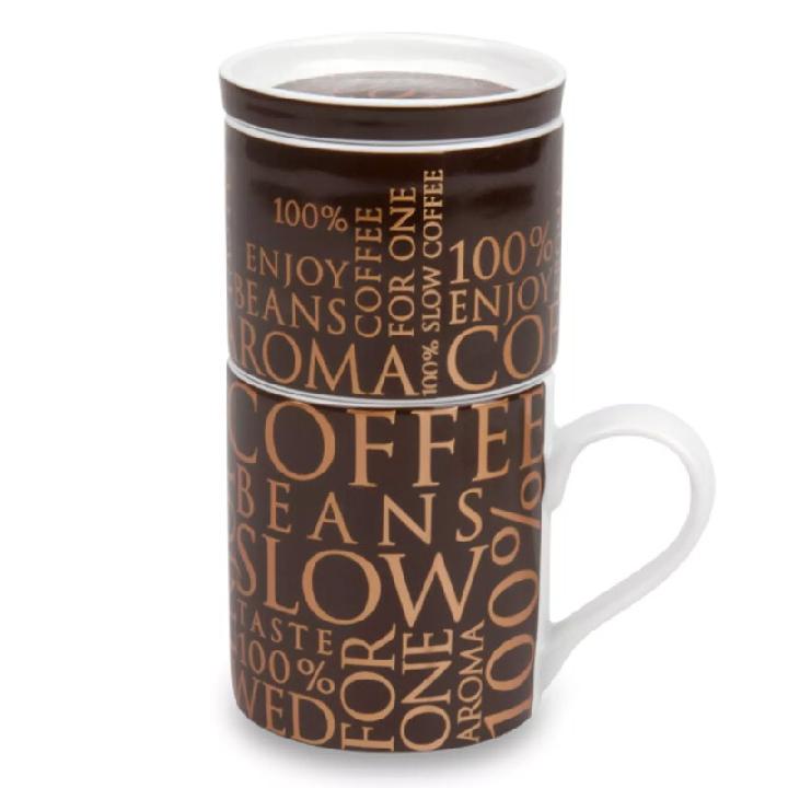 Кружка Konitz Кофе на одного 100% темно-коричневый