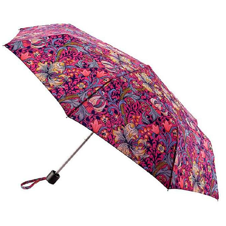 Зонт женский механика Fulton Golden Lily Pink